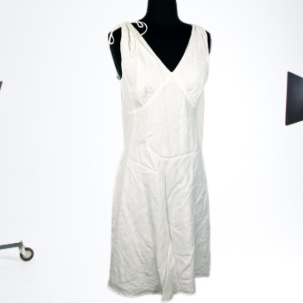 Gap White Linen Dress Lined